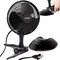 RamPro Portable Desk and Clip on Fan, 6 Inch Fans Small and Quiet Plug In, Small Personal Cooling Fan for Desk Home Office, 2 Speed, Adjustable Tilt